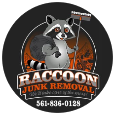 Raccoon Junk Removal Logo
